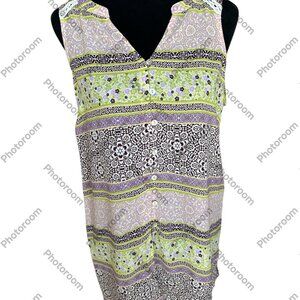 EUC ANTHROPOLOGIE FIGUEROA & FLOWER Floral  Patterned Sleeveless Tunic.